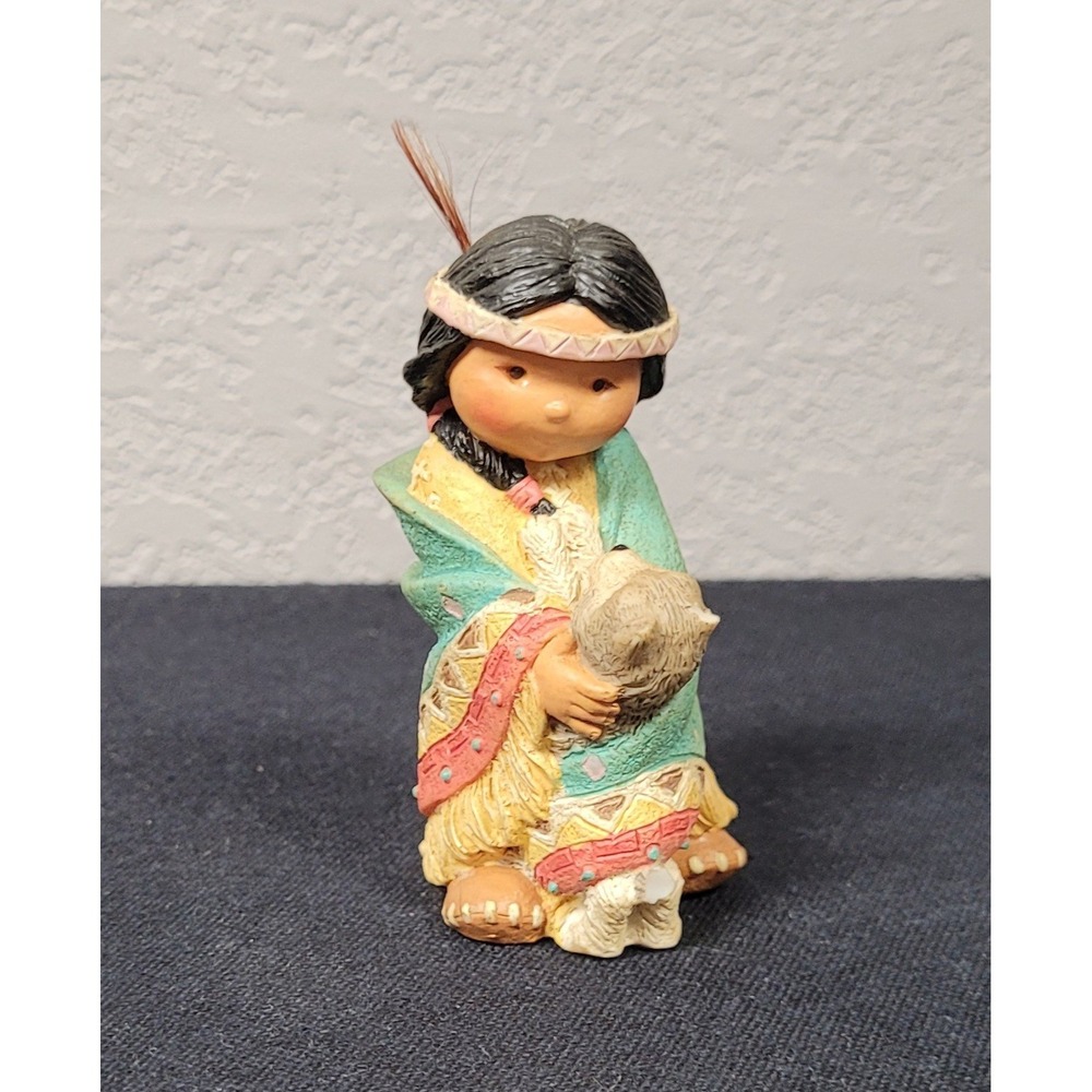 Enesco Friends of the Feather Figurine "Dances With Wolf" 1994 #115657 - Read